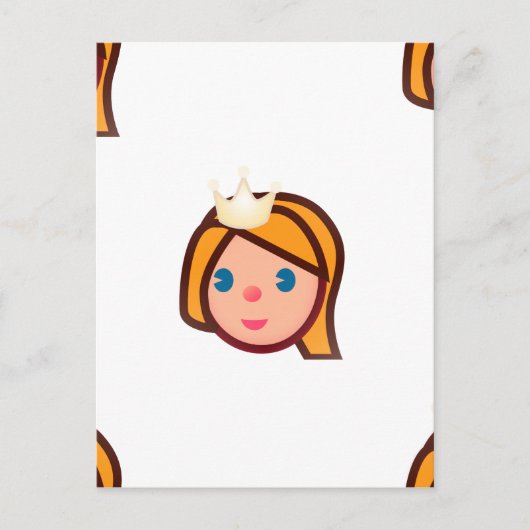 Carte Postale princesse emoji (Devant)