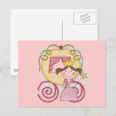 Carte Postale Princesse en Carriage T-shirts et cadeaux (Devant / Derrière)