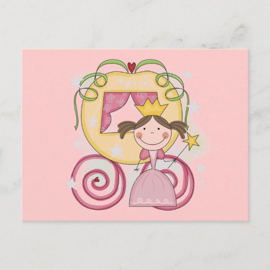 Carte Postale Princesse en Carriage T-shirts et cadeaux (Devant)