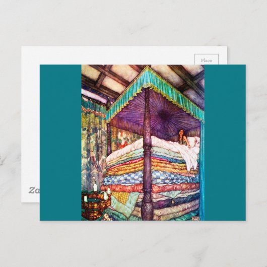 Carte Postale Princesse et Pea (Devant / Derrière)