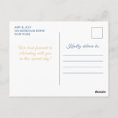 Carte Postale Princesse Fleur Bleue Poussiéreuse Quinceañera (Dos)