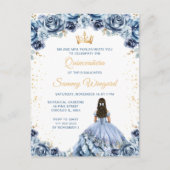 Carte Postale Princesse Fleur Bleue Poussiéreuse Quinceañera (Devant)