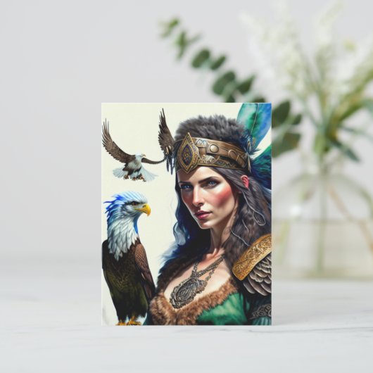 Carte Postale princesse guerrière celte (Debout devant)