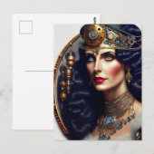 Carte Postale princesse guerrière Steampunk (Devant / Derrière)