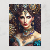 Carte Postale princesse guerrière Steampunk (Devant)