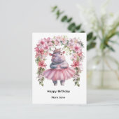 Carte Postale Princesse Hippopotame (Debout devant)
