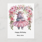 Carte Postale Princesse Hippopotame (Devant)