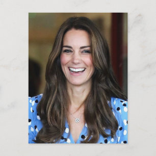 Carte Postale Princesse Kate bleu ciel stylisé