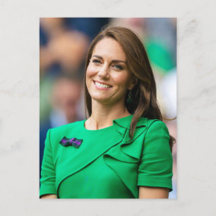 Carte Postale Princesse Kate vert stylisé