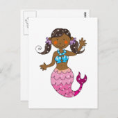Carte Postale princesse mermaid (Devant / Derrière)