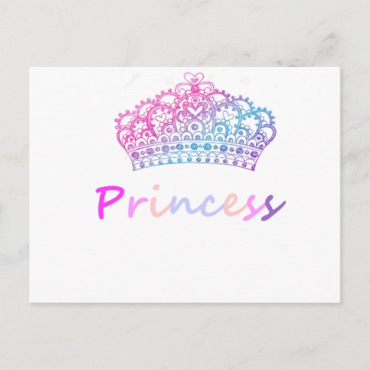 Carte Postale Princesse (multicolore) (Devant)