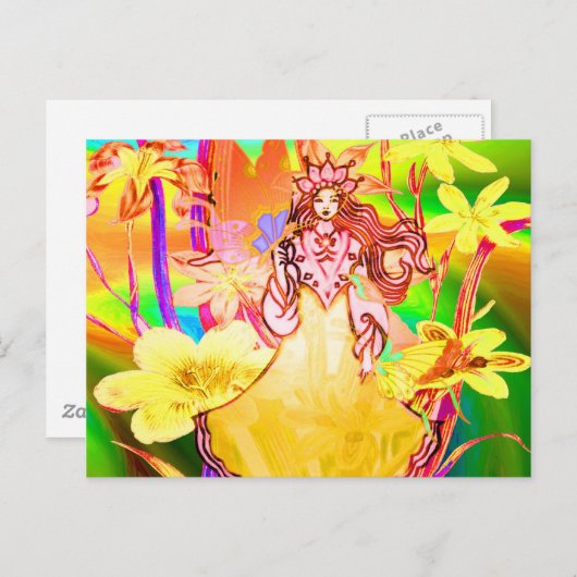 Carte Postale Princesse papillon (Devant / Derrière)