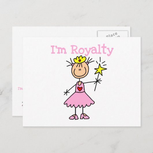 Carte Postale Princesse Pourcentage (Devant / Derrière)