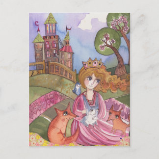 Carte Postale Princesse Qui aimait les animaux