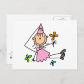 Carte Postale Princesse royale rose (Devant / Derrière)