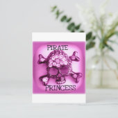 CARTE POSTALE PRINCESSE SKULLY PINK PRINT DE PIRATE (Debout devant)