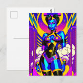 Carte Postale Princesse sur le pinceau - Ken Gage Art (Devant / Derrière)