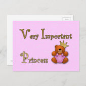 Carte Postale Princesse très importante - papeterie (Devant / Derrière)