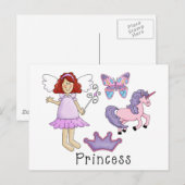 Carte Postale Princesse Unicorn (Devant / Derrière)