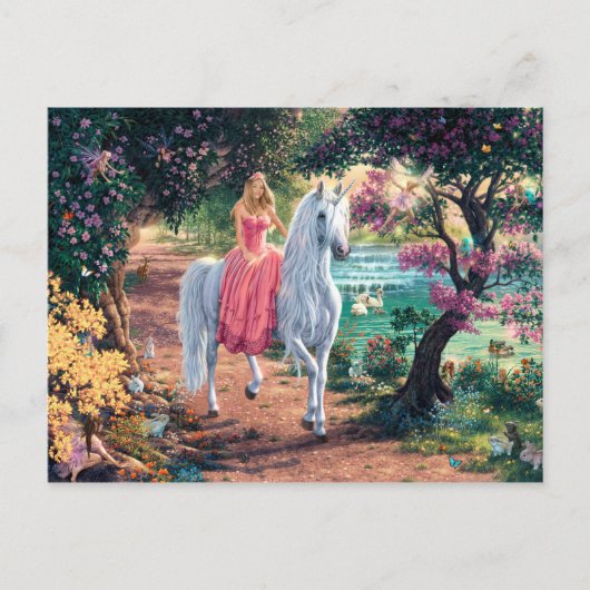 Carte Postale Princesse Unicorn (Devant)