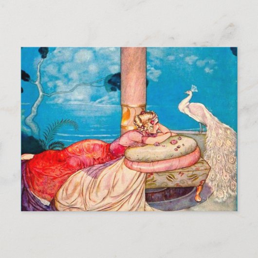 Carte Postale Princesse & White Peacock Créer la magie (Devant)