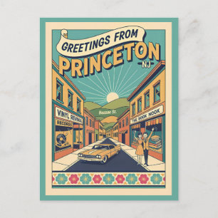 Carte Postale Princeton NJ Nassau St Style Vintage