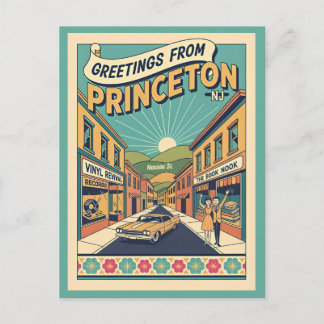 Carte Postale Princeton NJ Nassau St Vintage Style