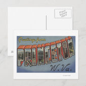 Carte Postale Princeton, Virginie-Occidentale - Grandes SCÈNES (Devant / Derrière)