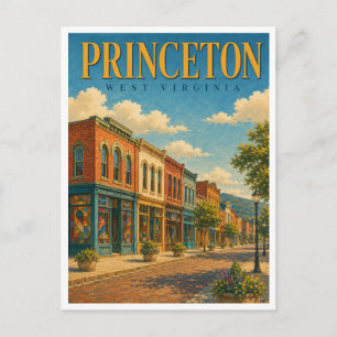 Carte Postale Princeton Virginie-Occidentale Mercer Street GeoSa