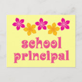 Carte Postale Principal de l'école à fleurs (Devant)