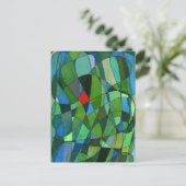 Carte postale "Principalement des Verts" Abstrait (Debout devant)