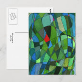 Carte postale "Principalement des Verts" Abstrait (Devant / Derrière)