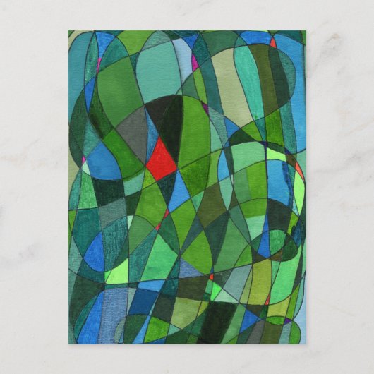 Carte postale "Principalement des Verts" Abstrait (Devant)