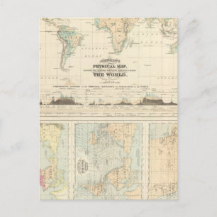Carte Postale Principales montagnes et Plateaux