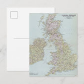 Carte Postale Principaux points forts des îles britanniques (Devant / Derrière)
