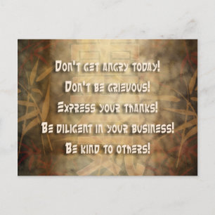 Carte Postale Principes de REIKI Usui