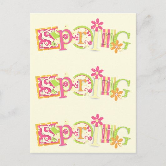 Carte Postale Printemps (Devant)