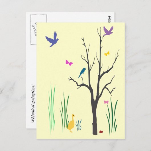 Carte Postale Printemps (Devant / Derrière)