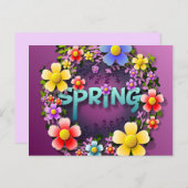 Carte postale Printemps (Devant / Derrière)