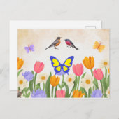 Carte Postale Printemps  (Devant / Derrière)