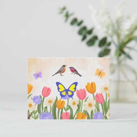 Carte Postale Printemps  (Debout devant)