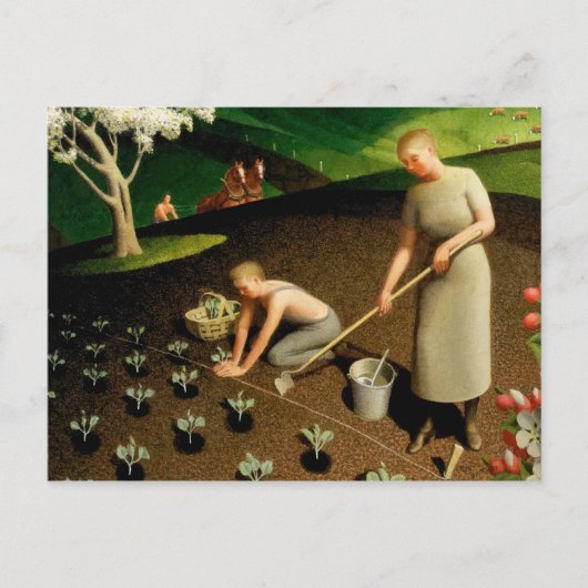 Carte Postale Printemps à la campagne, 1941 par Grant Wood (Devant)
