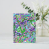 Carte Postale Printemps : Abstrait coloré (Debout devant)