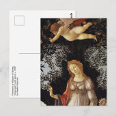 Carte Postale Printemps, Cupidon et Vénus par Sandro Botticelli (Devant / Derrière)