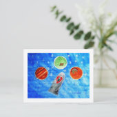 Carte Postale ...Printemps Dans L'Espace...art de Jutta Gabriel. (Debout devant)