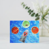 Carte Postale ...Printemps Dans L'Espace...art de Jutta Gabriel. (Debout devant)