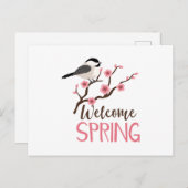 Carte Postale Printemps de bienvenue (Devant / Derrière)