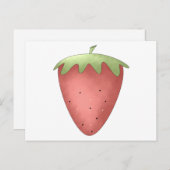 Carte Postale Printemps de bienvenue ・ fraise (Devant / Derrière)