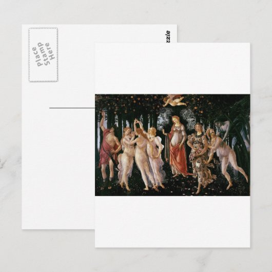 Carte Postale Printemps de Botticelli (Devant / Derrière)