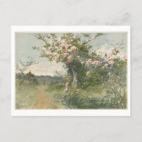 Printemps de peinture vintage avec fleurs de ceris